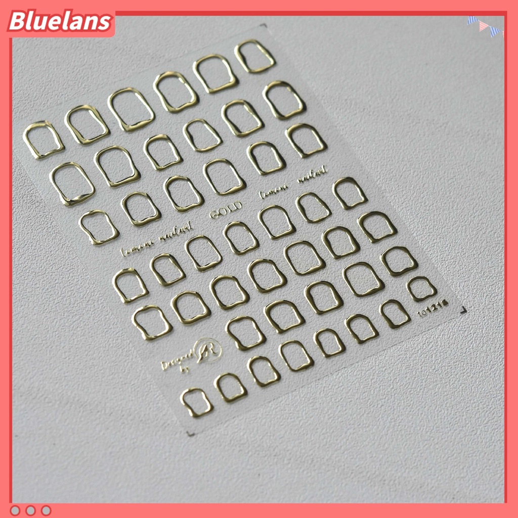 [BLM] Stiker Kuku Bentuk Kreatif Tahan Air Kertas Shiny Halus Manicure Sticker Nail Art Dekorasi Untuk Wanita