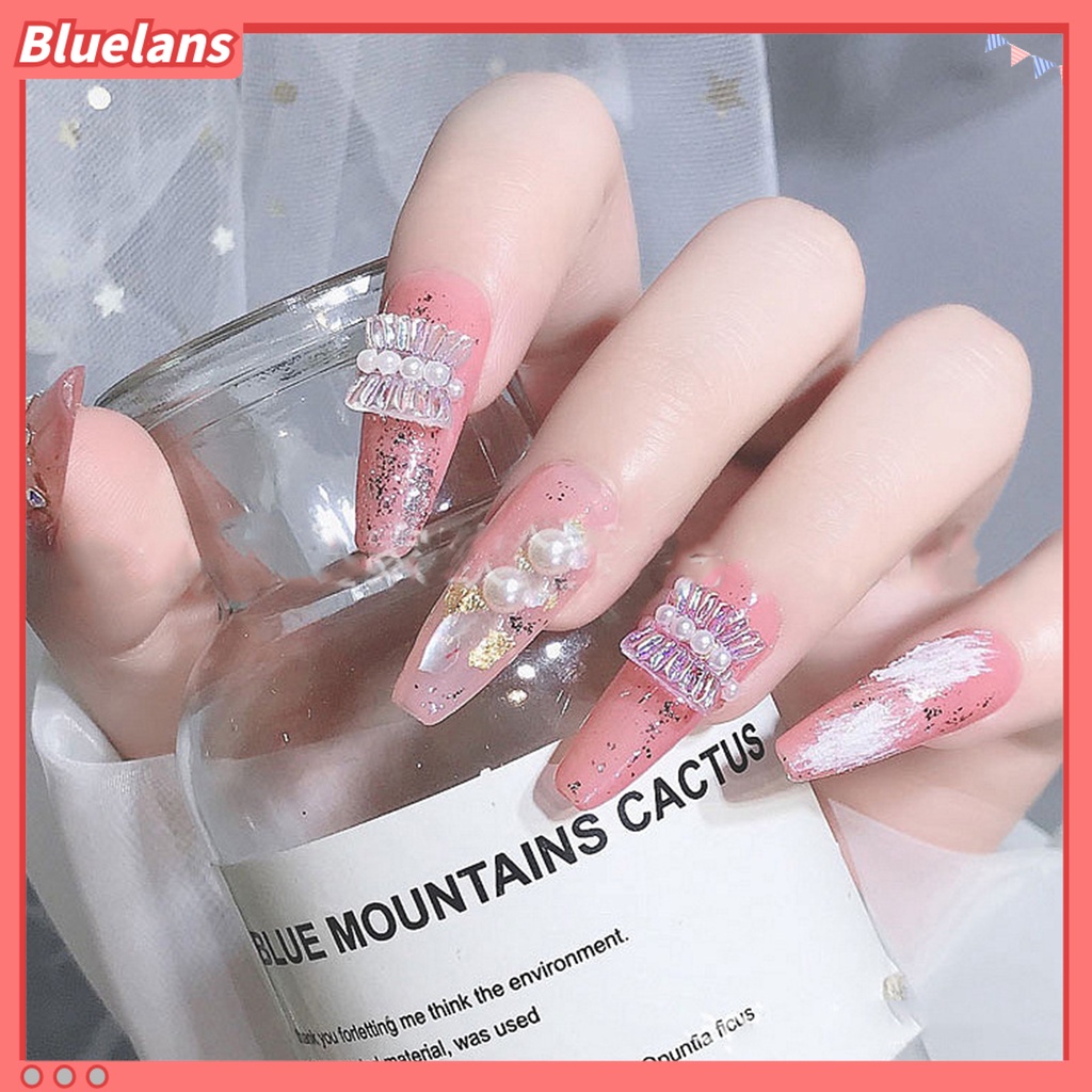 [BLM] 1tas Pesona Kuku Berkilau Mempesona Efek Visual Bentuk Kreatif Mudah Diterapkan Plastik Busur-Simpul Gaya Perhiasan Kuku DIY Craft Ornamen Perlengkapan Kuku
