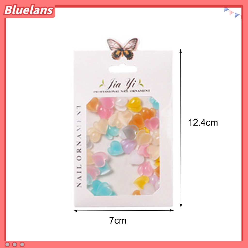 [BLM] 50pcs /Bag Pesona Nail Art Removable Non-drop Tidak Luntur Anti Gores Mudah Menempel Efek 3D Manikur Ornamen Kuku Salon Supply