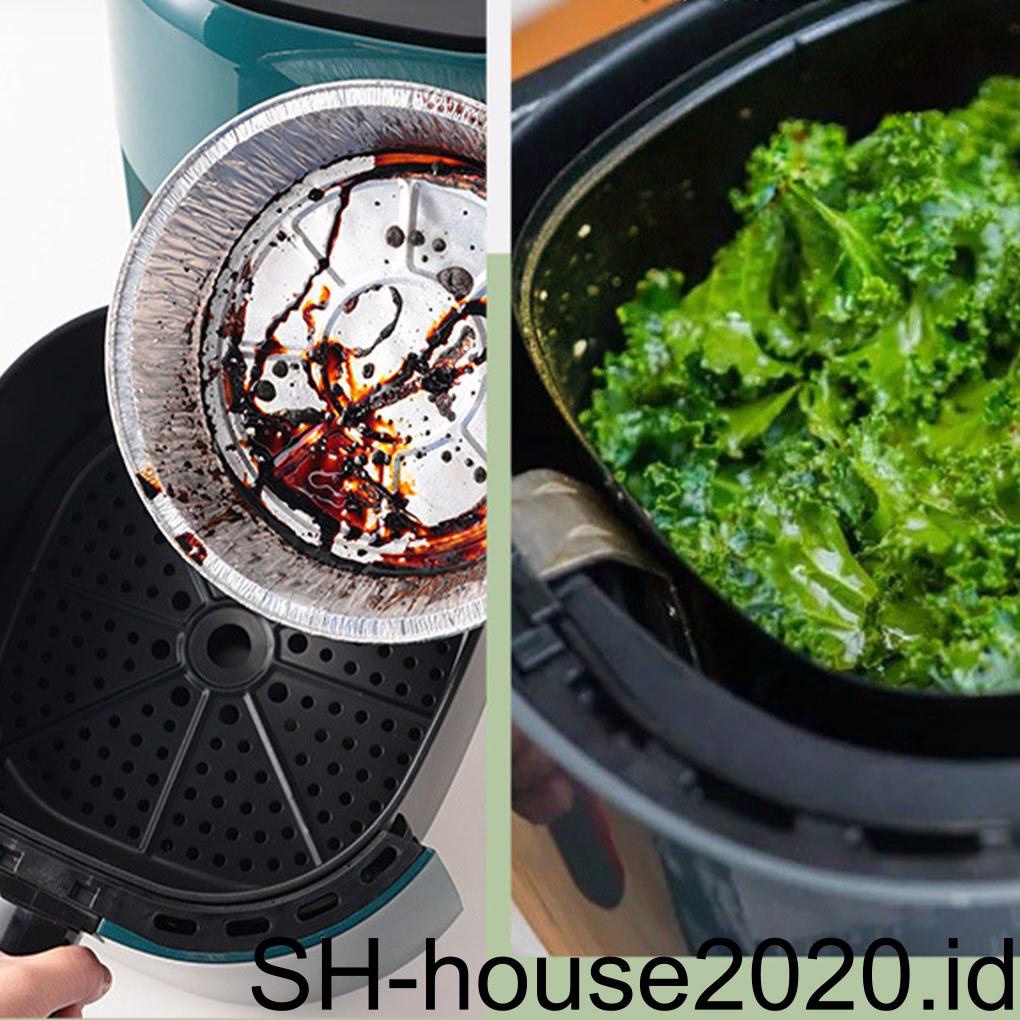 50buah Air Fryer Tinfoil Pad Bakeware Fitting Dapur Gadget Tahan Panas Barbekyu Liner Aksesori Memasak Tipe1