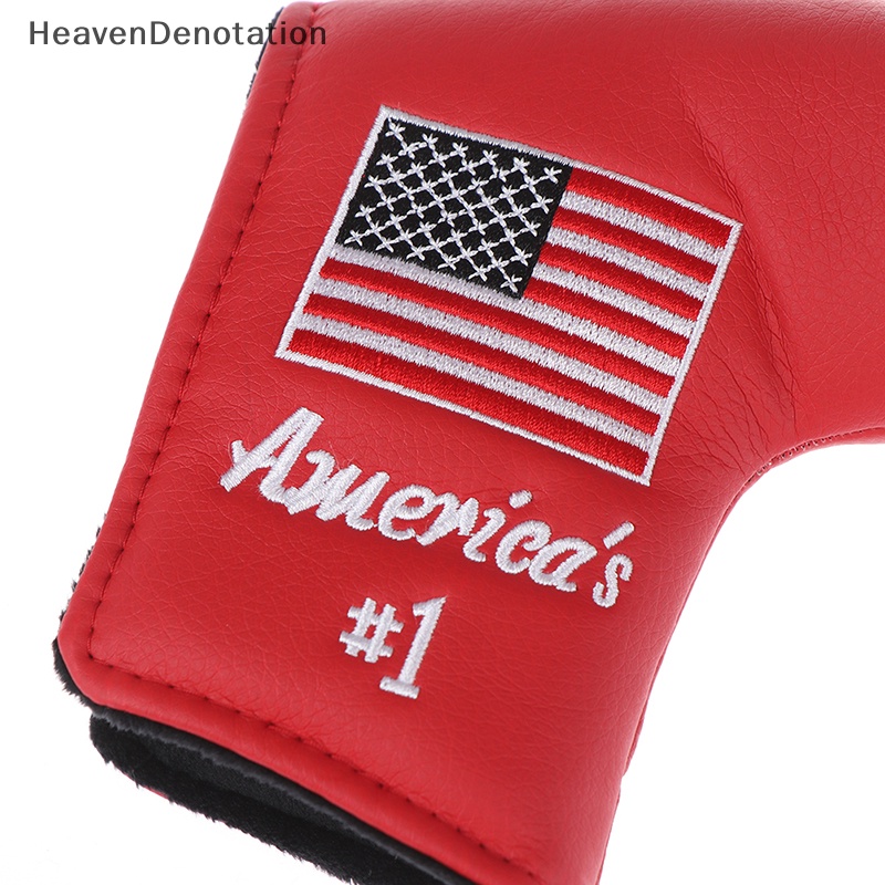 [HeavenDenotation] 1x Golf Cover Blade Putter Cover Kaitan Golf Untuk Putter Pantai Kerikil Bendera As  Hdv