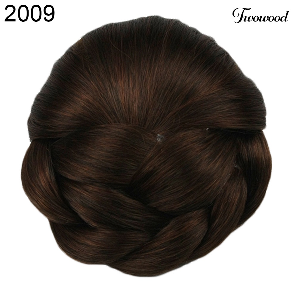 Twowood Wanita Updo Styling Sopak Sintetis Dikepang Pony Tail Hair Bun Extension