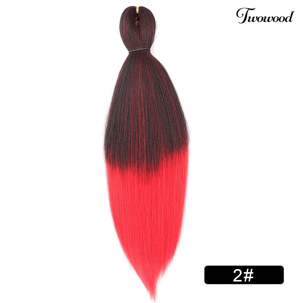 Twowood 26inch Sintetis Mengepang Rambut Suhu Tinggi Serat Wig Ekstensi Sopak