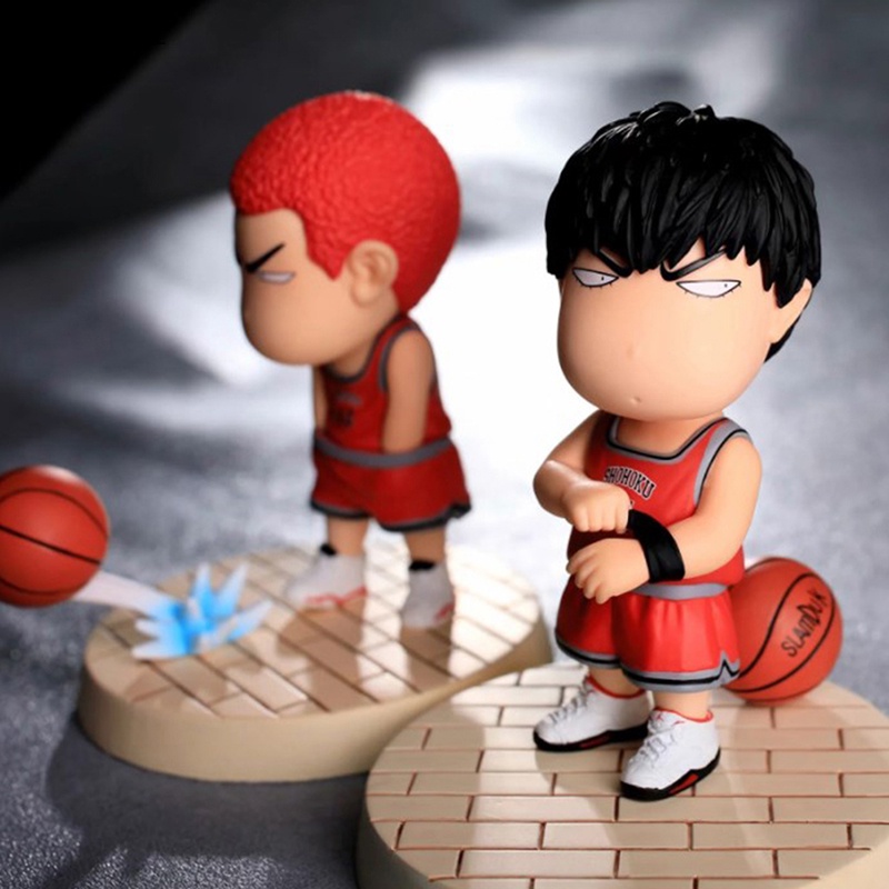 Xo 8-11cm Q Versi Anime Slam Dunk Figure Sakuragi Bunga Jalan Rukawa Maple Akagi Haruko PVC Action Figure Mainan model Kolekte OL