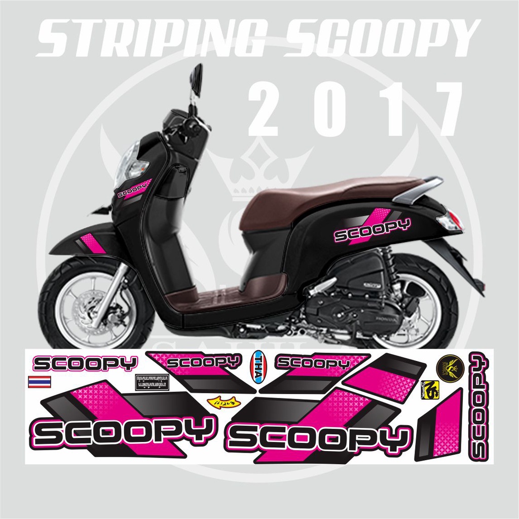 COD STRIPING VARIASI SCOOPY VARIASI LIS SCOOPY SIMPLE / VARIASI STRIPING SCOOPY 2017 SIMPLE 001 PINK