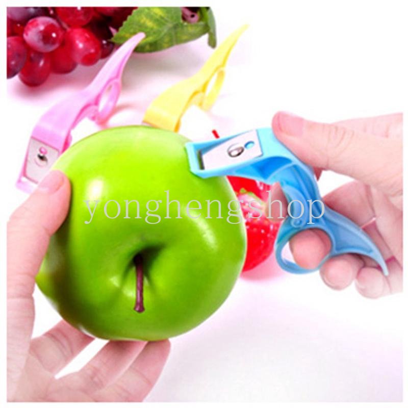 Kreatif 2in1 Buah Apel Peeler Orange Cutter Stainless Steel Peeler Ring Portable Manual Alat Kupas Pengupas Kulit Kentang Sayur Rotary Planer Kitche Perlengkapan