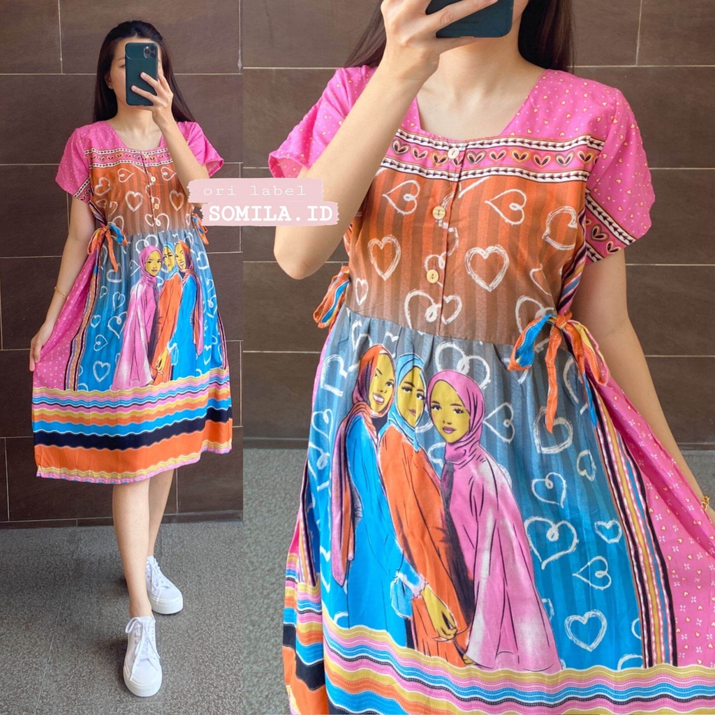 HOME DRESS BATIK BU TEJO BESTIE DASTER SOMILA.ID TERBARU BUSUI CHIBI PUTRI SERUT