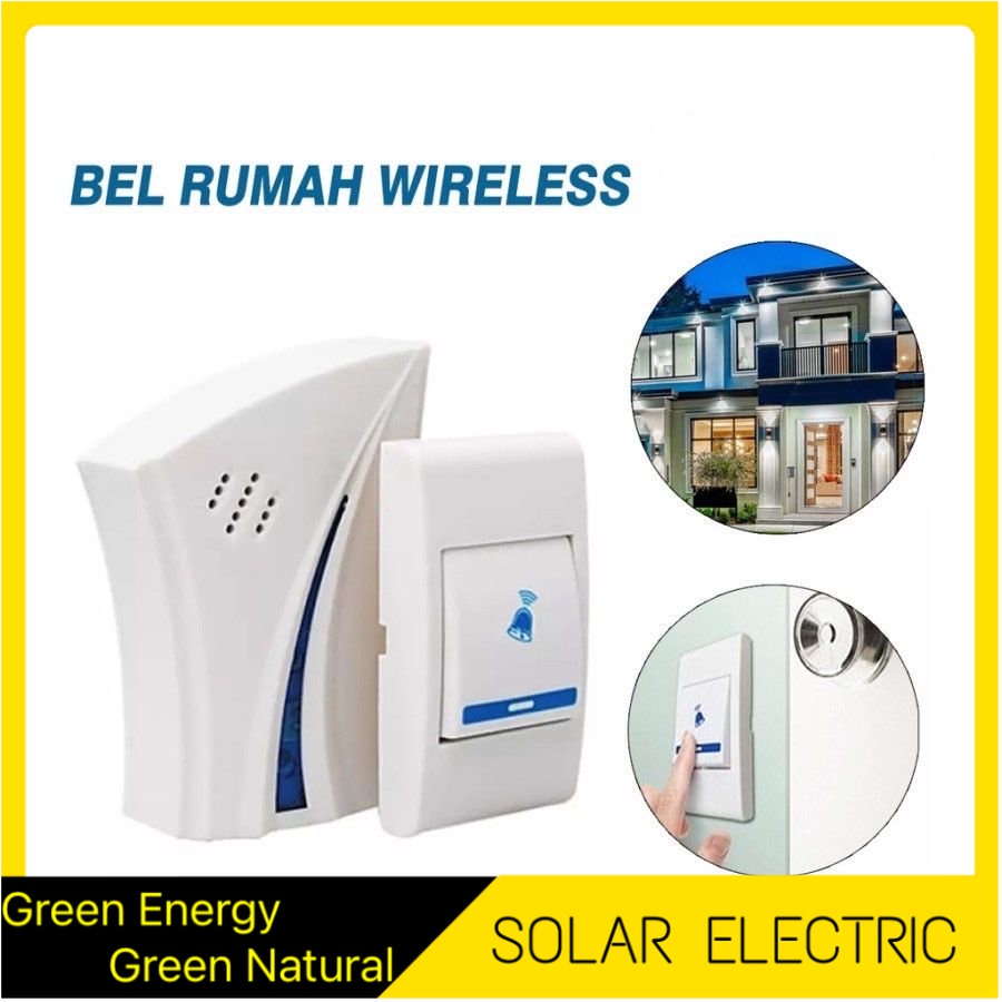 Bel Rumah Pintu Pagar Wireless Tanpa Kabel Door Bell Waterproof