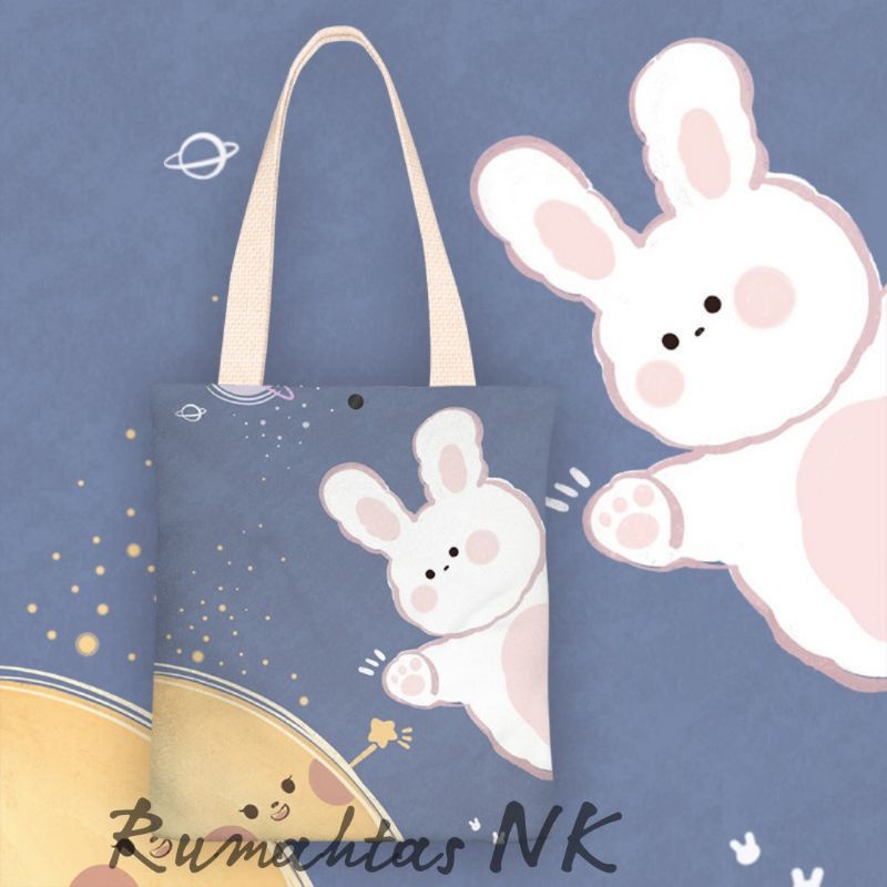 TOTE BAG LUCU MOTIG KOREA TOTE MURAH CANTIK TOTE KULIAH