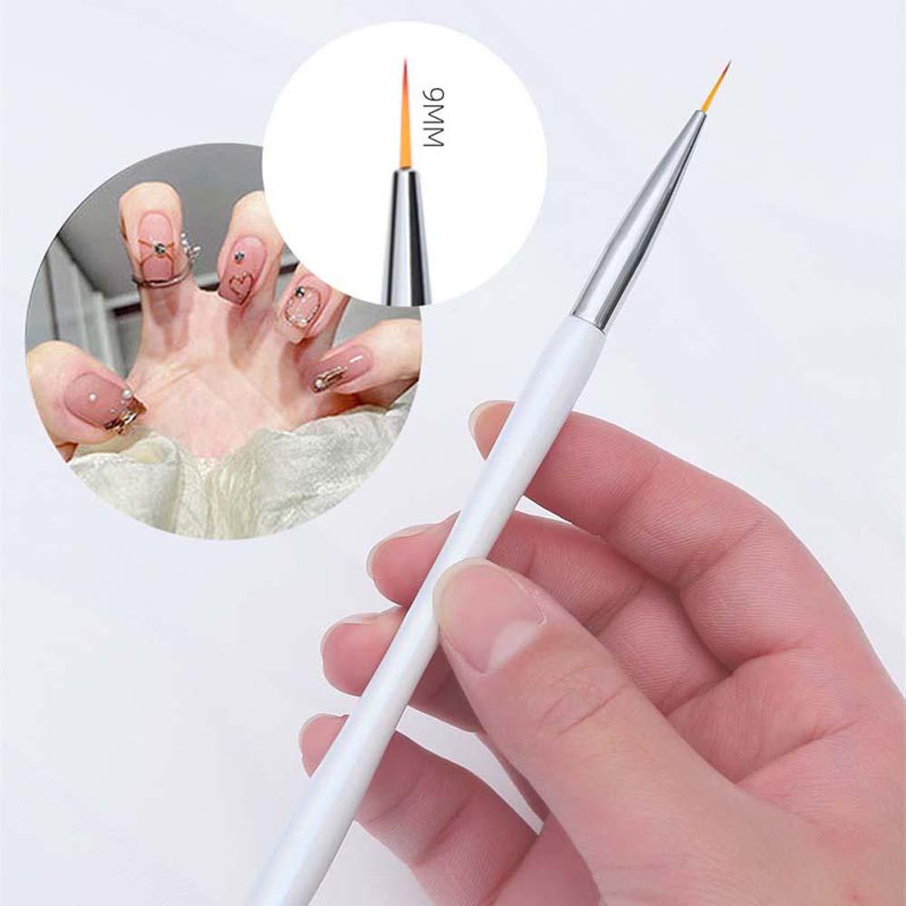 Augustina Tarik Kawat Sikat Kuku 3 Pcs Jepang 3D Tips Kuku DIY Menggambar Kuku UV Gel Ekstensi Aksesoris Kuku Lukisan Kuku Pena