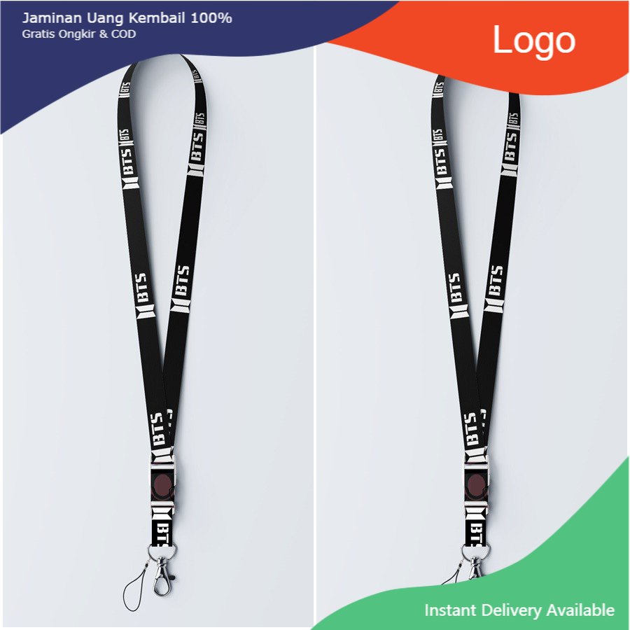 

Aksesoris BTS Lanyard / Lanyard Custom / Tali ID Card Tali Gantungan HP POD Custom