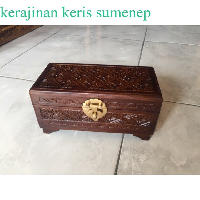 Kotak perhiasan ukir kayu jati termurah
