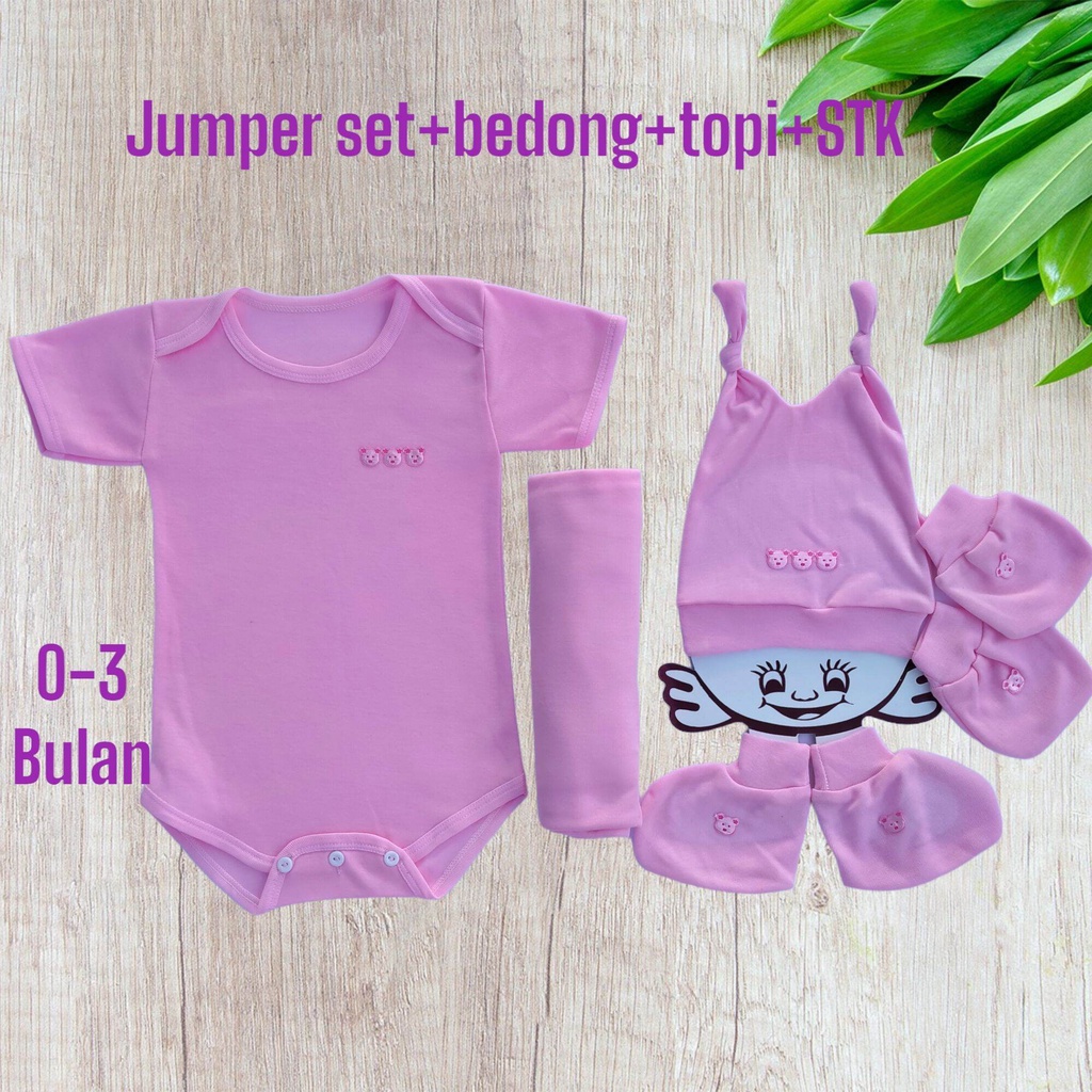 Talitababy-Complete Baby Clothes Set (Jumper,Bedong,topi,Sarung Tangan Kaki)