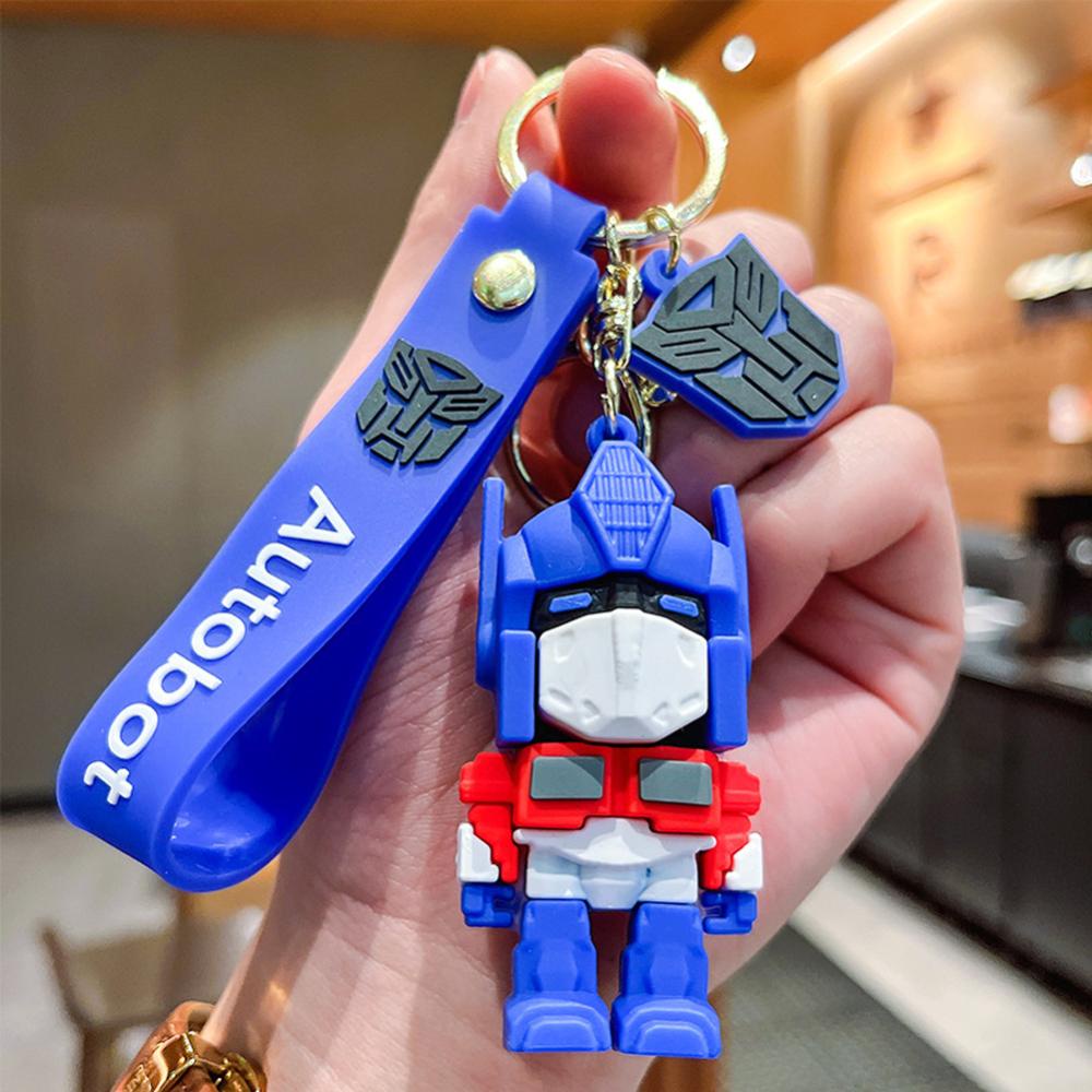 Timekey Kartun Autobot Gantungan Kunci Wanita Pria Kreatif Anime Figurine Keyrings Untuk Pasangan Handbag Charms L2Y5