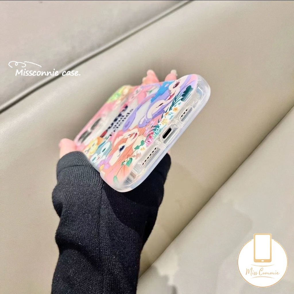 Case Teman Disney Duffy Kartun Lucu Kompatibel Untuk IPhone 7Plus XR 11 14 12 13 Pro Max X XS Max7 8 Plus Kreatif Permen 3D Es Krim Indah StellaLou Soft Cover