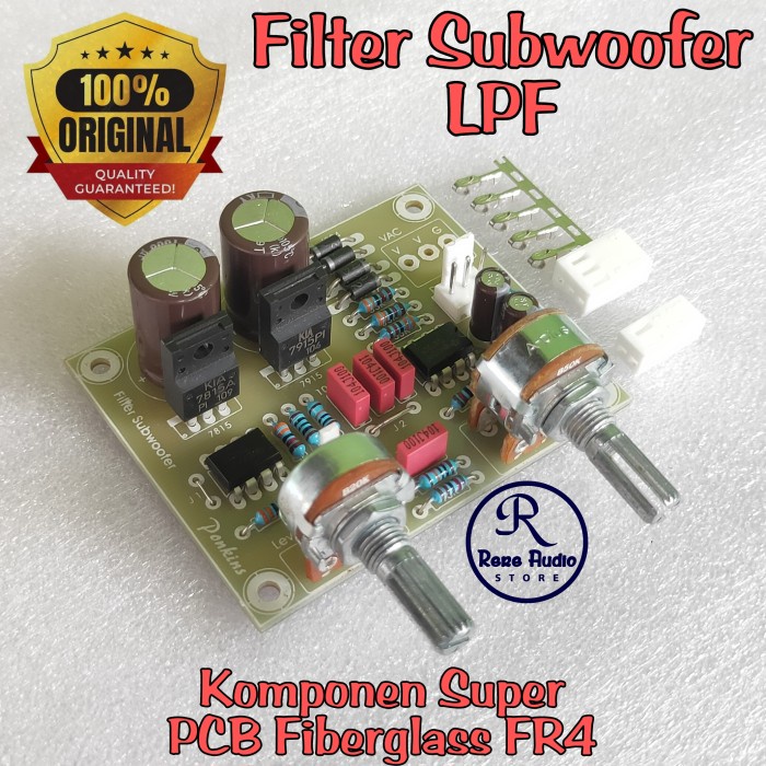 Filter Subwoofer LPF + Frekuensi Level Komponen Original