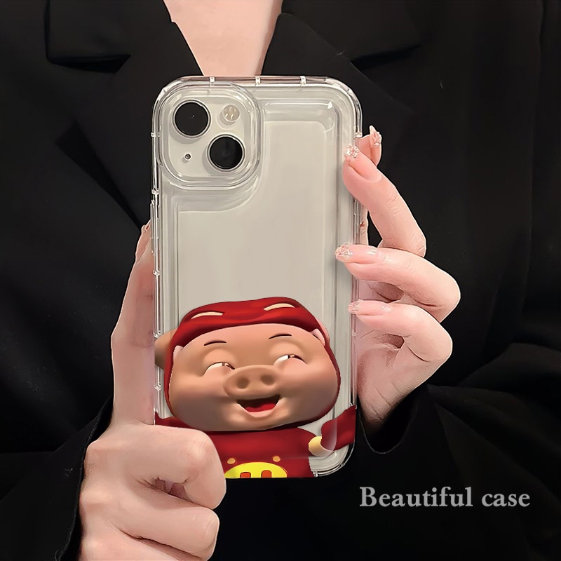 IPHONE Cute Couple Pigs Silikon Soft Case Kompatibel Untuk Iphone14 13 11 12 Pro XS Max X XR 7 +8 Plus Casing Ponsel TPU Shockproof Cover