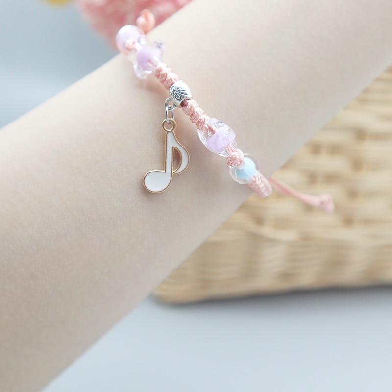 1 Pcs Gadis Dikepang Tali Gelang Musik Liontin Wanita Gelang Kerajinan Hadiah Ulang Tahun Aksesoris Fashion