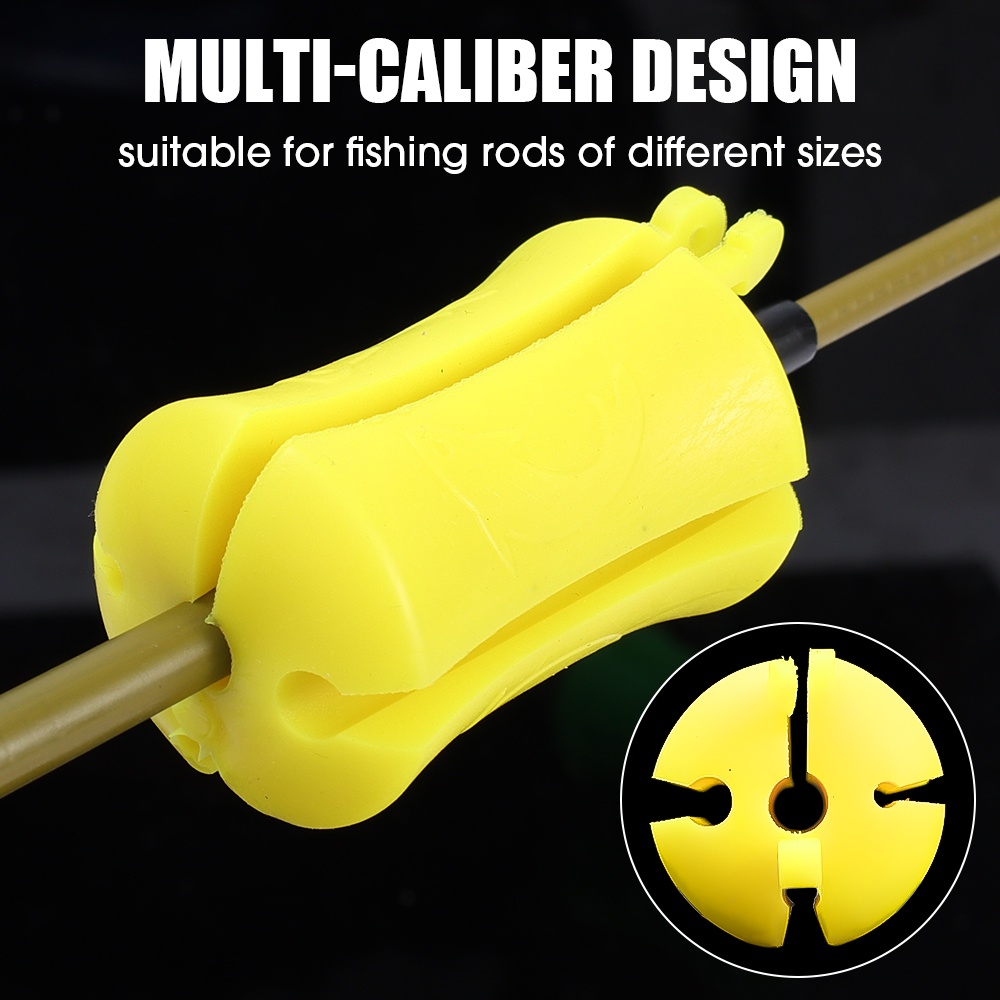Bola Pancing Terhenti/Luminous Fishing Rod Protection Holder Stop Puller/Pengikat Batang Anti Tabrak Mini/Perangkat Bundle Tiang Pancing Luya/Glow Fishing Rod Harness
