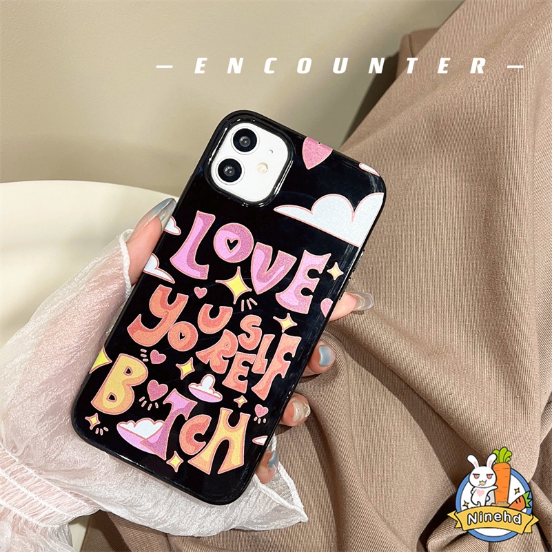 IPHONE Cute Pink Huruf Inggris Barbie Phone Case Kompatibel Untuk Iphone14 13 12 11 Pro Max X Xr Xs Max 8 7 6 6s Plus SE 2020 Pelindung Lensa Kamera Soft Liquid Silicone Case Phone Cover