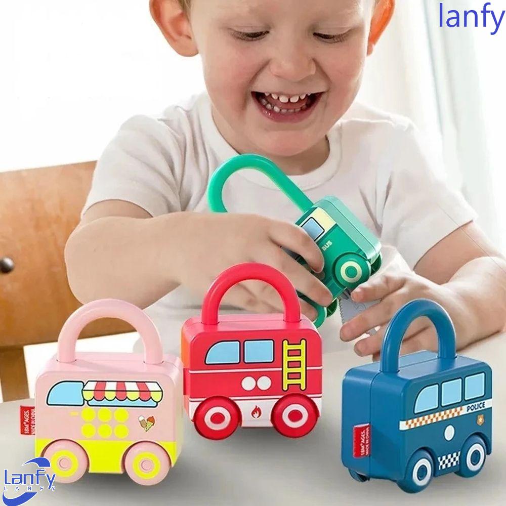 Lanfy Kunci Mainan Serasi Montessori Mainan Number Matching Mainan Edukasi Dini Mainan Edukasi Mainan Mobil Kunci Mobil Mainan