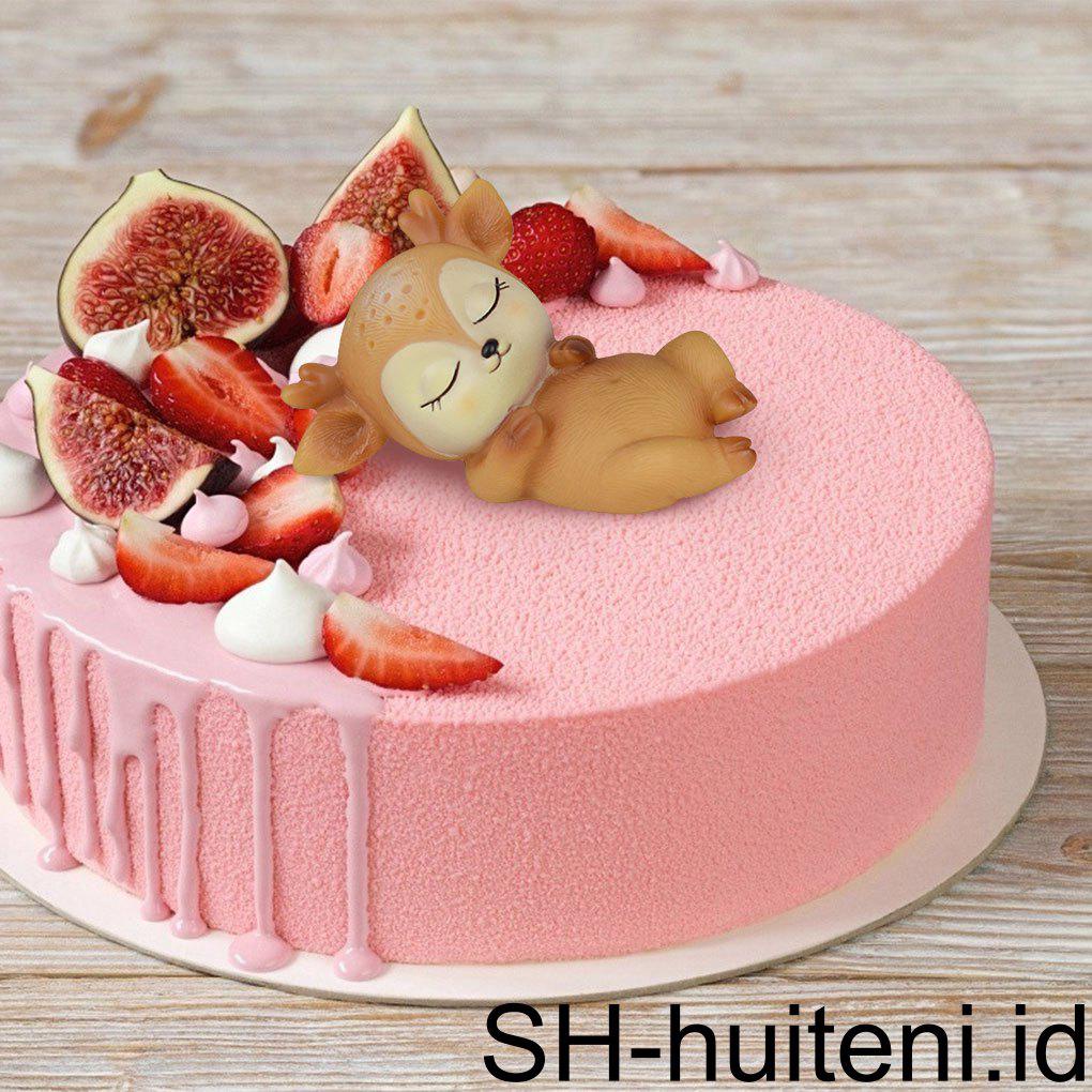 Cute Elk Cake Decor Cetakan Kue Silikon Kartun Animal Decor