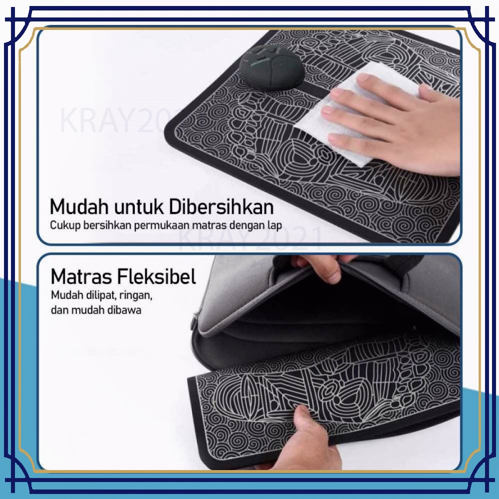 Pemijat Kaki Elektrik Pulse EMS Massager Versi Baterai -HL658