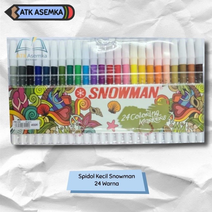 

Spidol Kecil 24 WARNA Snowman / 24 COLOUR