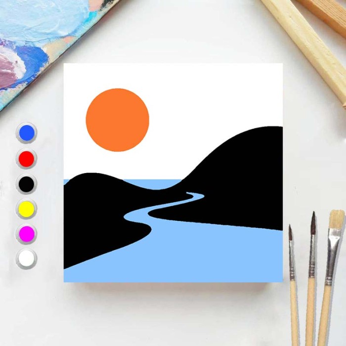 

Paint by number BLUE RIVER 20x20 Painting kit/Set Melukis - BLUE RIVER