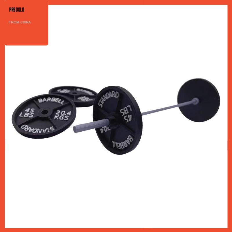 [Predolo] Ornamen Barbel Mini Ornamen Fitness Dekorasi Meja Kantor Untuk Tabletop Indoor