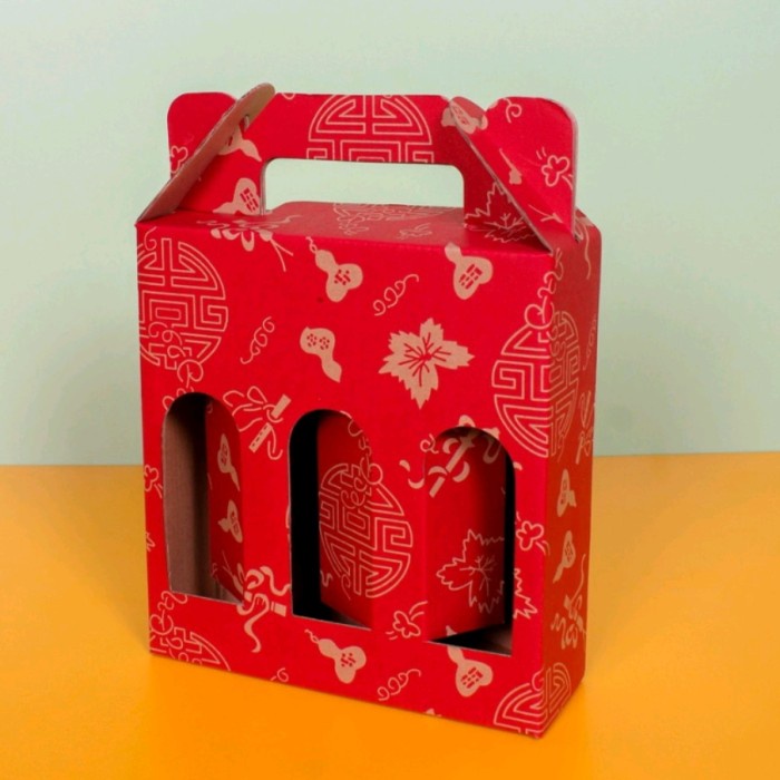 

Promo Terlaris COD kardus die cut tas jinjing botol 250ml x 3 isi 10pcs DT03 coklat - lampion