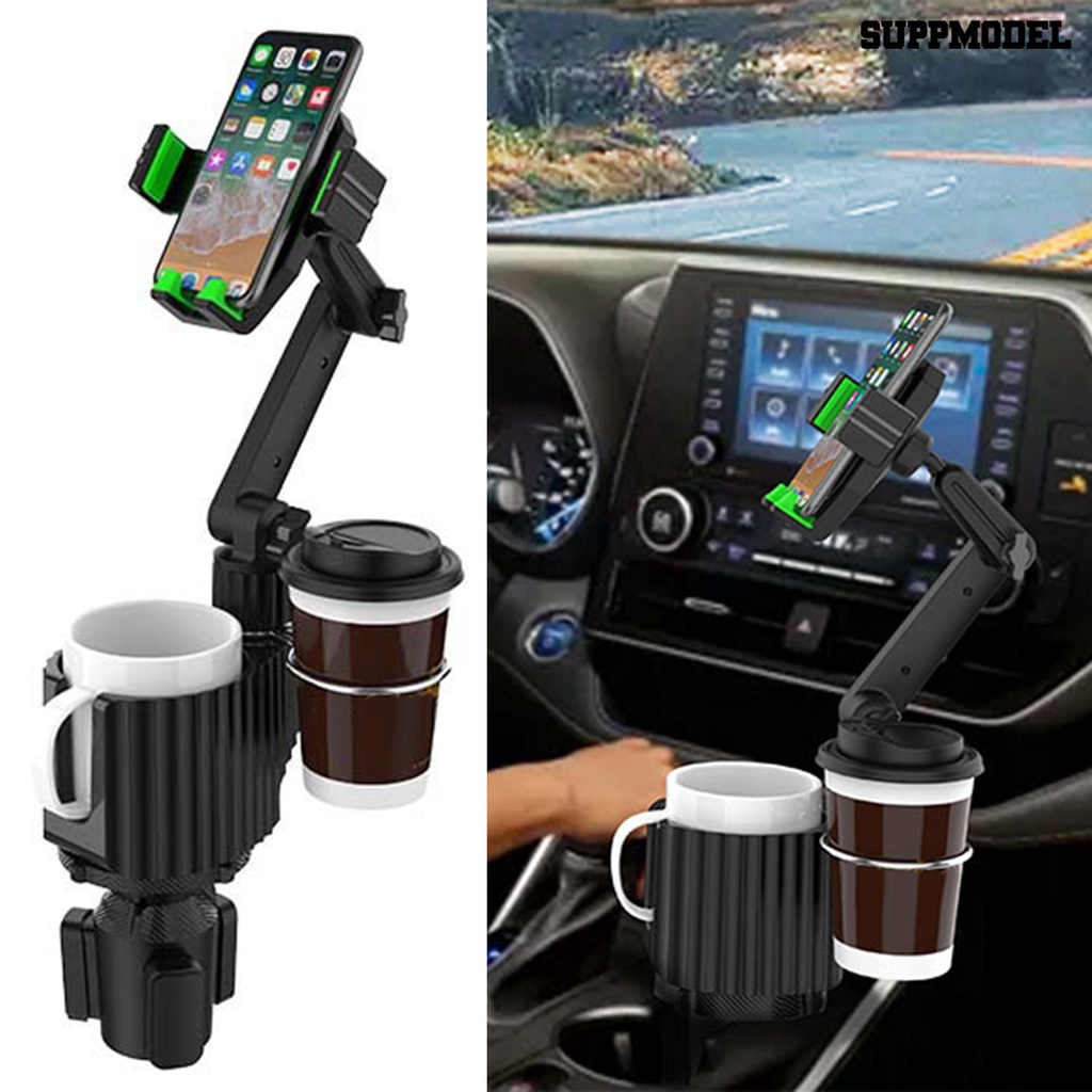 [SM]Tempat Cangkir Air Mudah Dipasang Rotasi 360derajat Non-slip Kompatibilitas Luas Multi-Fungsional Holder Stabil 2in1 Adjustable Cup Holder Besar Expander Aksesori Mobil