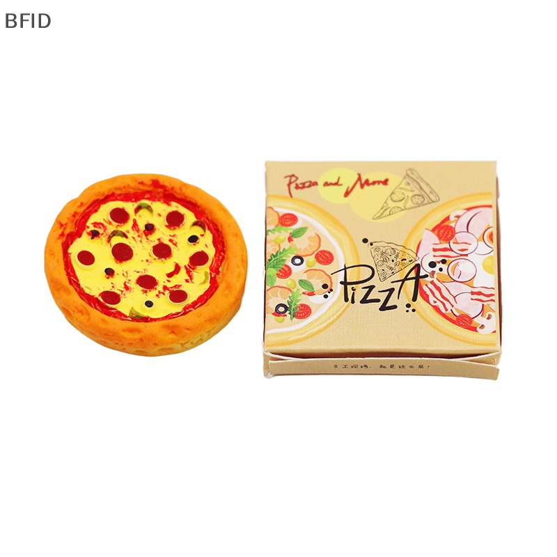 [BFID] 1set 1:12 Rumah Boneka Miniatur Pizza Dengan Packing Model Kotak Dapur Dekorasi Makanan Mainan Aksesoris Rumah Boneka Anak Berpura-Pura Bermain Mainan [ID]