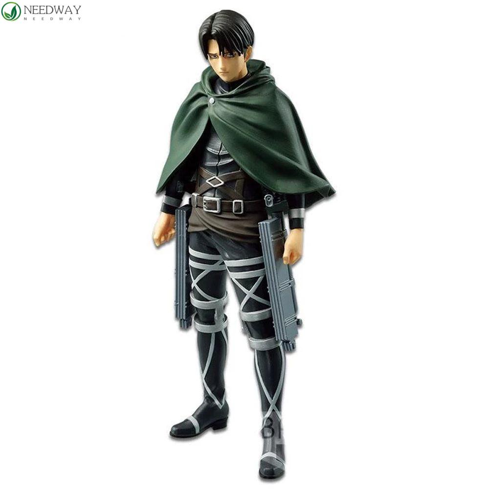 Needway Attack on Titan Figure Hadiah Ulang Tahun Dekorasi Mobil 16cm Rivaille PVC Levi Figure