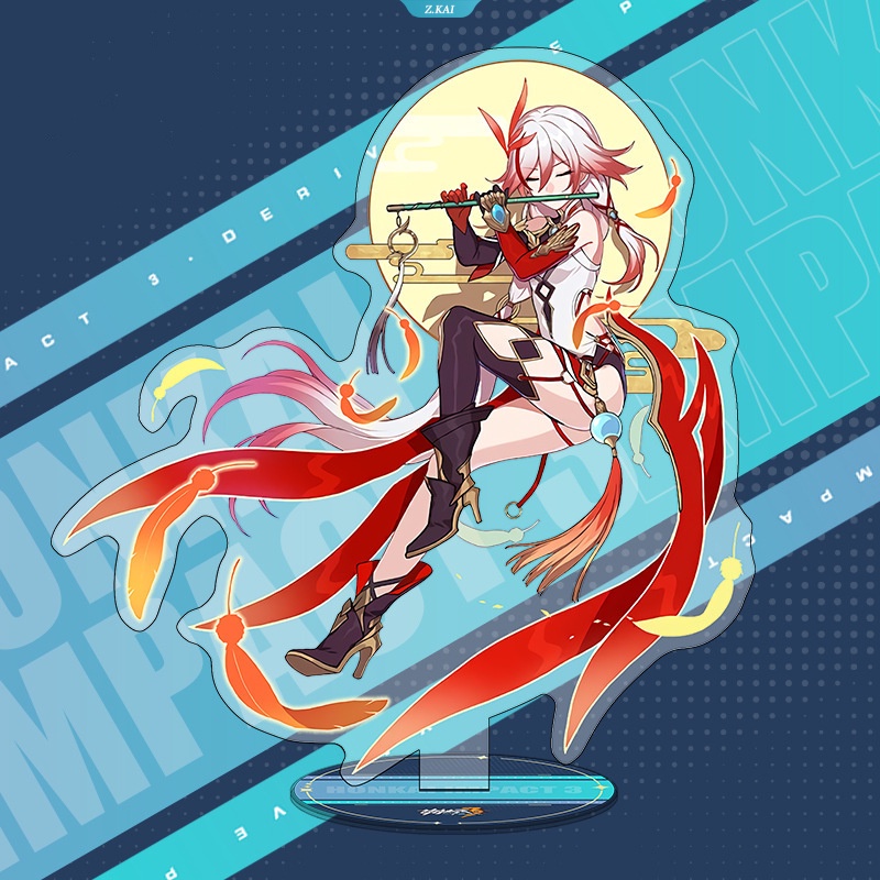 Honkai Impact3 Desktop Stand-Up Animer Seele Vollerei Elysia Bronya Zaychik Raiden Mei Desk Decor Collection Ornamen Kado [ZK]