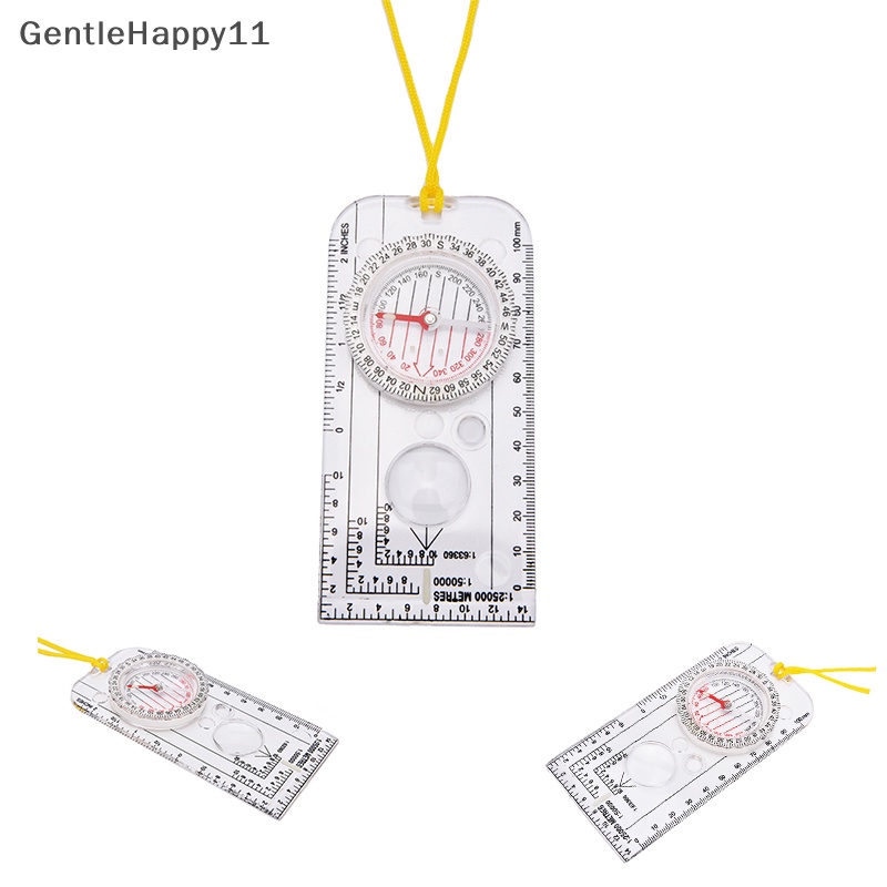 Gentlehappy Magnifying Compass Army Pramuka Hiking Camping Boag Map Membaca Orienteering id