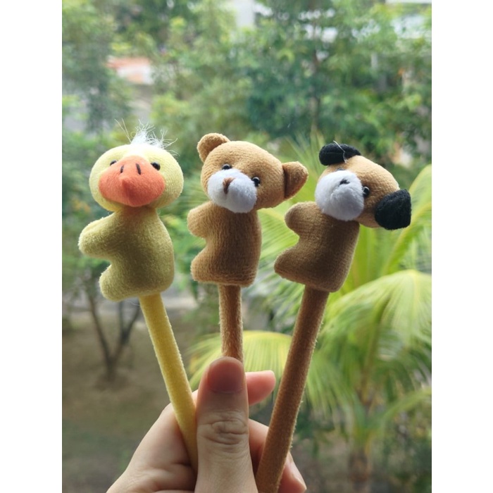 

[LOGU] Pulpen animal 3D lucu, Pena hewan plush animal pen, Bolpoin lucu