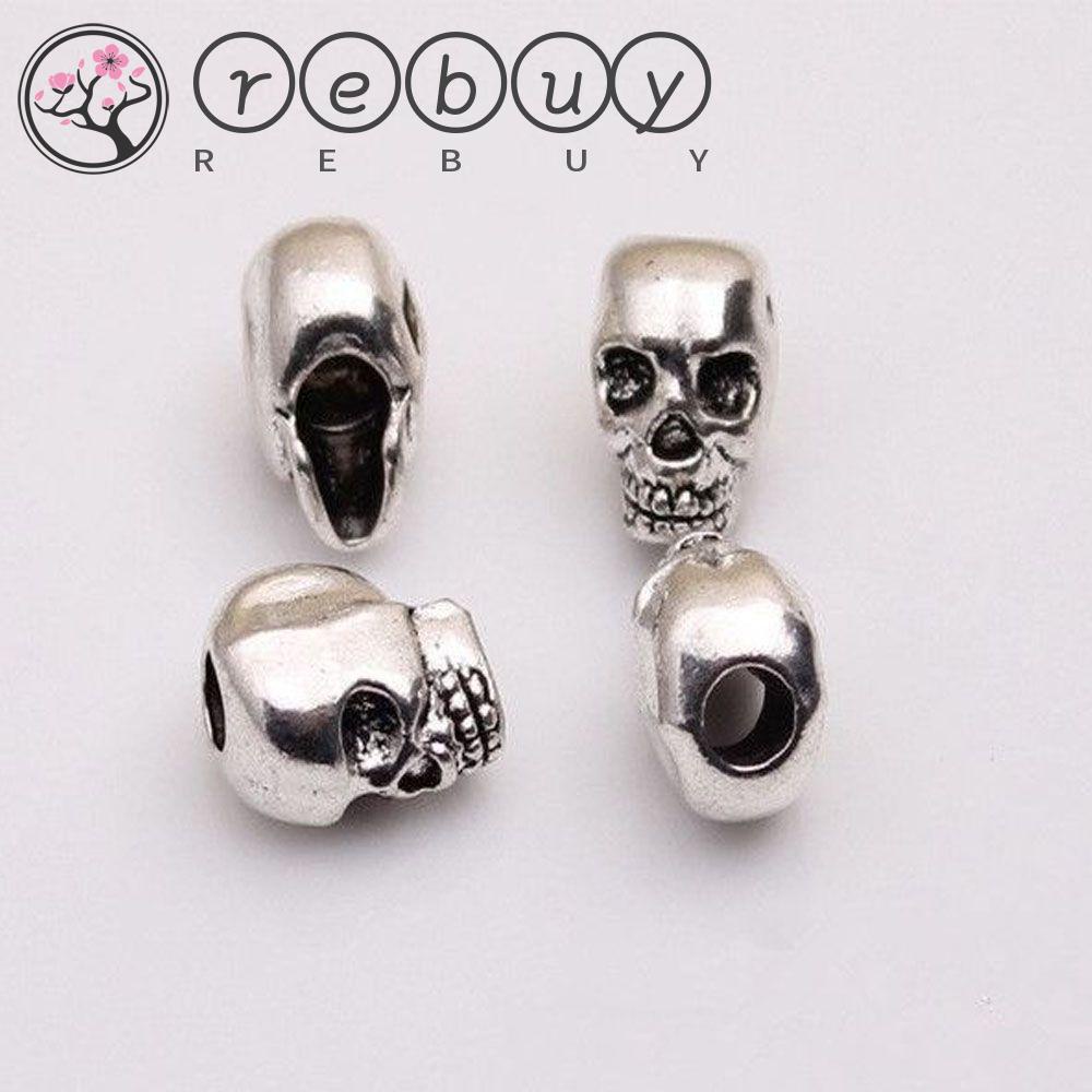 Rebuy Spacer Beads 4mm Charms DIY Untuk Gelang Perak Antik