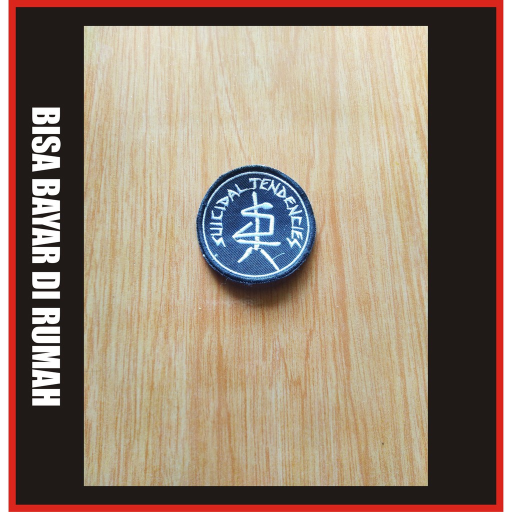Bordir Patch Emblem Bordir Mini Kecil Murah Band Metal Punk Hitam Untuk Jaket Keren Suicidal Tendenc
