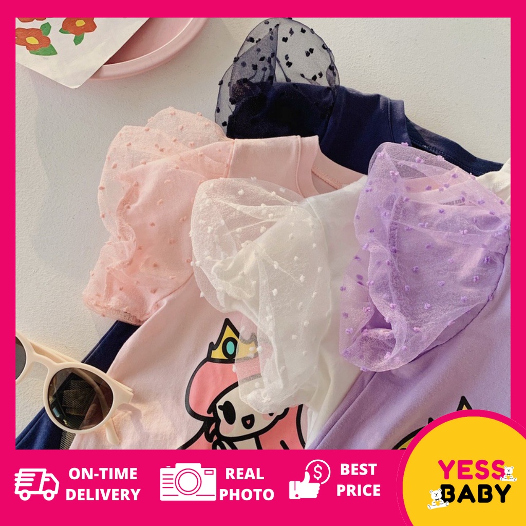 YESSBABY PRINCESS PUFF EBV Baju Dress Anak Perempuan Import