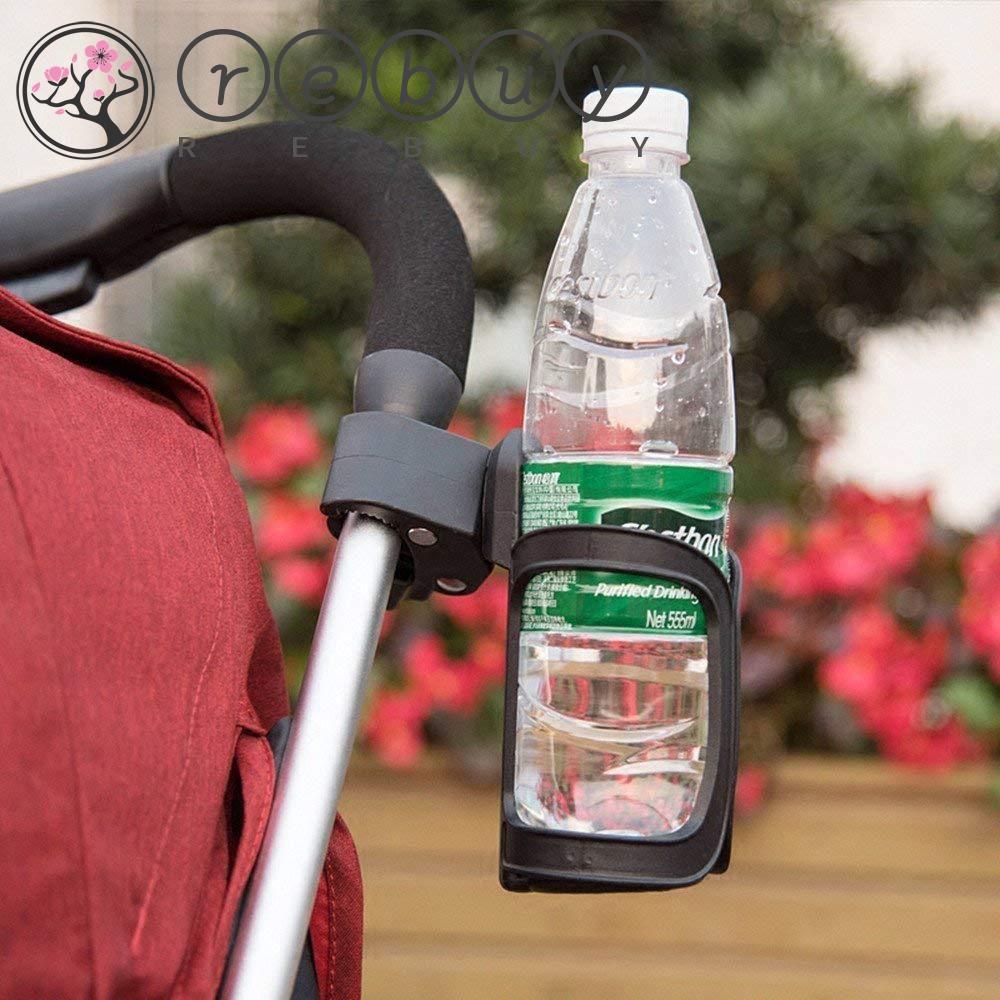 REBUY Rebuy Milk Cup Holder Roda Tiga Rotatable Pushchair Buggy Bottle Holder