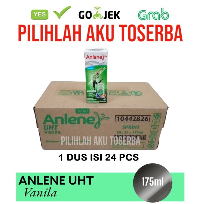 Susu ANLENE VANILLA VANILA 175 ml - ( HARGA 1 DUS ISI 24 pcs )