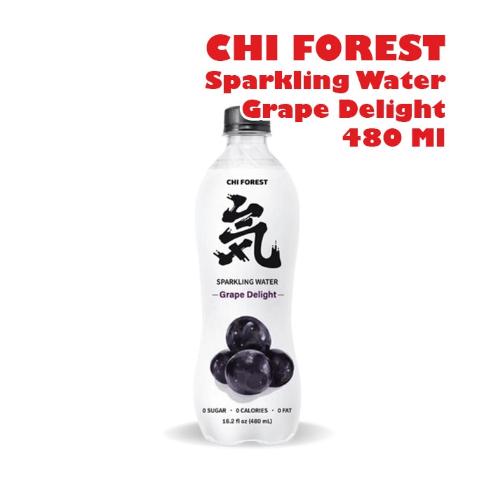 CHI FOREST Sparkling Water Grape Delight Air Soda Rasa Anggur 480 Ml