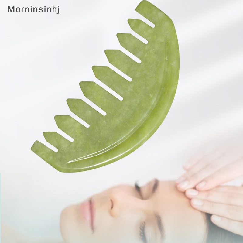 Mornin 1PC Baru Giok Meridian Massage Comb Wide-Tooth Sisir Pijat Kepala GuaSha id