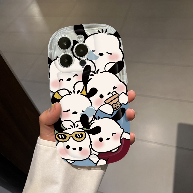 IPHONE Casing Soft Transparan Kompatibel Untuk Iphone14 12 13 11 Pro XS Max XR X8 +7 Plus Case TPU Shockproof Anjing Lucu Silikon Phone Cover