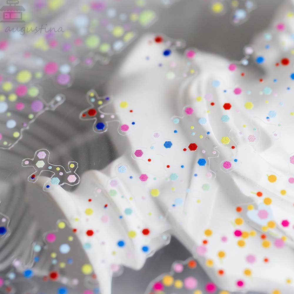 AUGUSTINA Agustin 5D Terukir Stiker Kuku Tanaman Daun Slider Decal Bunga DIY Nail Art Perhiasan