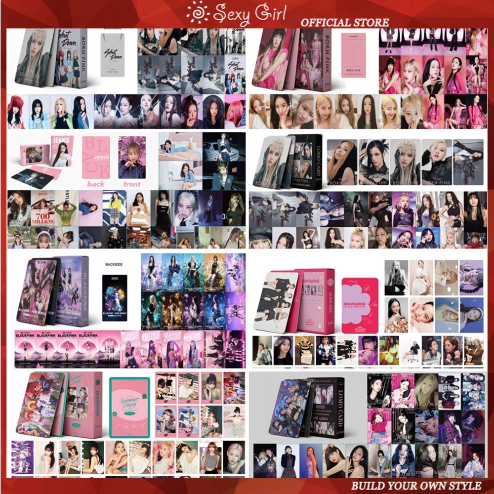 55pcs /box BLACKPINK Photocards JISOO LISA JENNIE Pink Venom Ready for Love Weleoming Colleelion Photo Card Lomo Card Photocard