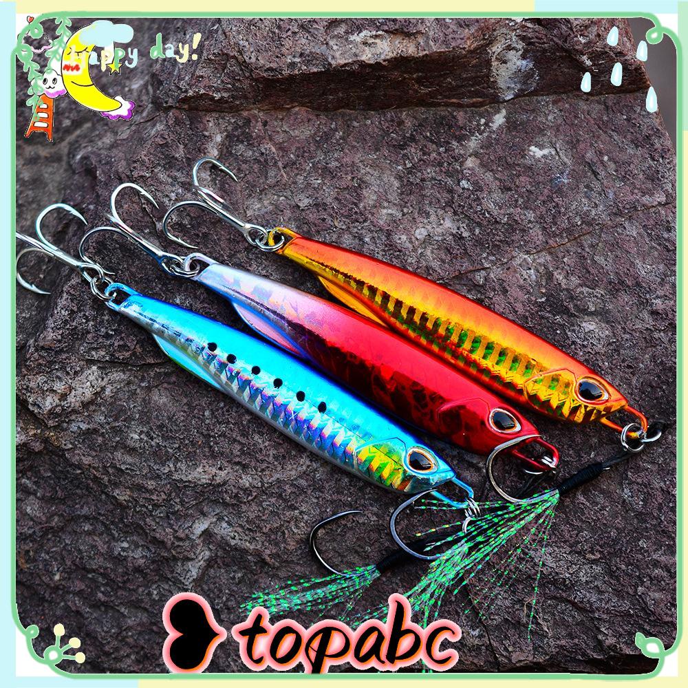TOP Luminous Lure Umpan Ikan Kecil Warna-Warni Bass Hook Spinning Baits Fishing Tackle Jig Umpan