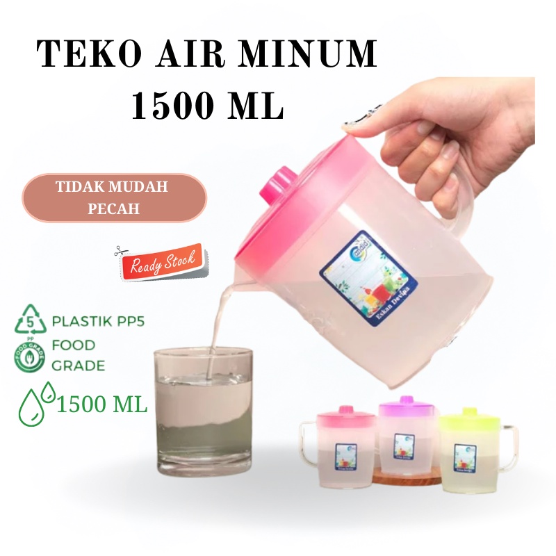 GOS - B213 - Teko Plastik 1500ml - Teko Air Minum - Teko 1.5L - Teko Isi UlanG Air Minum