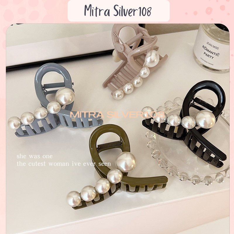 Jepit Rambut Jedai Mutiara Wanita Fashion Korea Aksesoris Jepitan Salon JPT 09